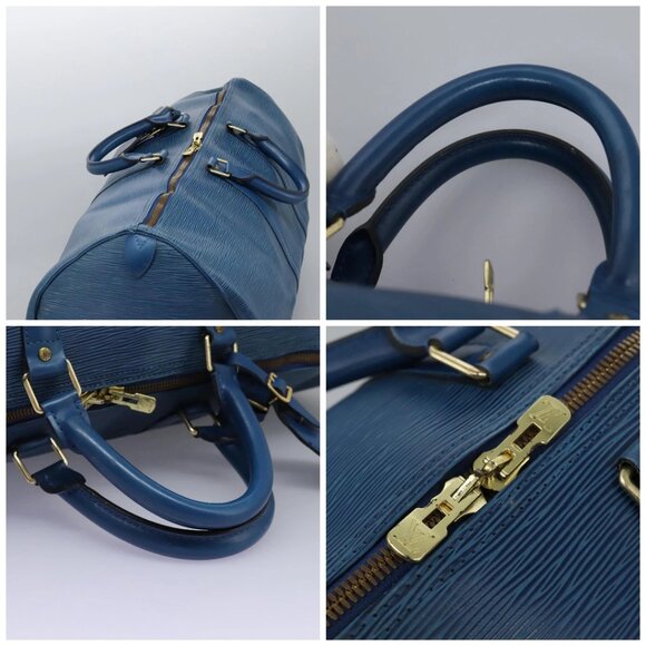 LOUIS VUITTON Epi Keepall 55 Boston Bag Toledo Blue M42955 LV Auth BD1153 - Picture 16 of 16